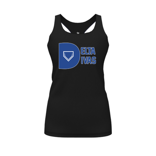 [FT0TRBBK-FYS-LOGO2] Decker Racerback Tank Top (Female Youth S, Black, Logo 2)