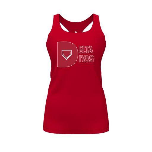 [CUS-DFW-RCBK-PER-RED-FYS-LOGO3] Racerback Tank Top (Female Youth S, Red, Logo 3)