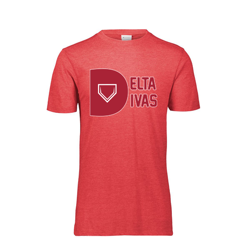 [FTSCUBRD-YS-LOGO3] Decker Youth Tri-Blend T-Shirt - Short Sleeve (Youth S, Red, Logo 3)