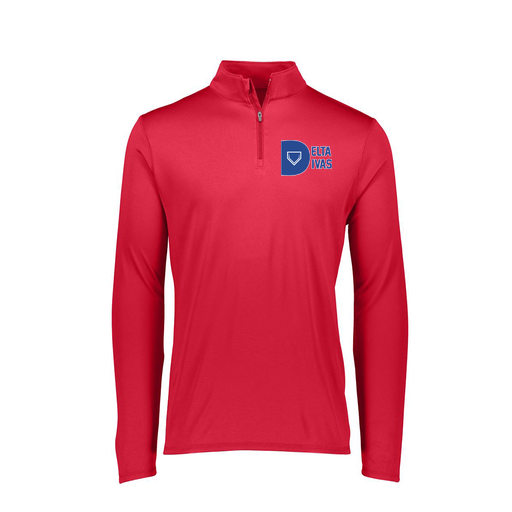 [FTLQFLRD-FAXS-LOGO2] Decker Women's Flex-Lite 1/4 Zip Shirt (Female Adult XS, Red, Logo 2)