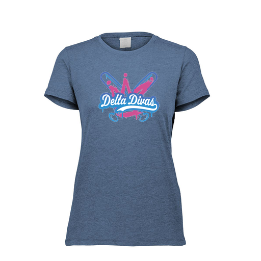 [FTSCUBNV-FAXS-LOGO1] Decker Women's Tri-Blend T-Shirt - Short Sleeve (Female Adult XS, Navy, Logo 1)