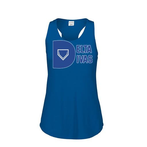 [3078.U55.S-LOGO2] Ladies Tri Blend Tank Top (Female Adult S, Royal, Logo 2)