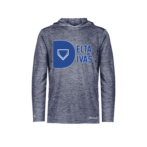 [FOLHCGNV-AS-LOGO2] Decker Men's Charge Hoodie (Adult S, Navy, Logo 2)