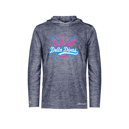 [FOLHCGNV-YS-LOGO1] Decker Youth Charge Hoodie (Youth S, Navy, Logo 1)