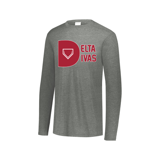 [FTLCUBGY-AXS-LOGO3] Decker Men's Tri-Blend T-Shirt - Long Sleeve (Adult XS, Gray, Logo 3)