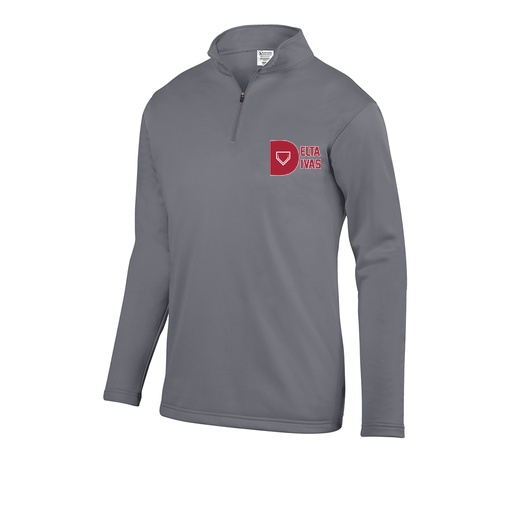 [FOLQFFGY-AS-LOGO3] Decker Men's FlexFleece 1/4 Zip (Adult S, Gray, Logo 3)