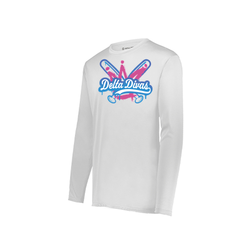 [222823.005.S-LOGO1] Youth LS Smooth Sport Shirt (Youth S, White, Logo 1)