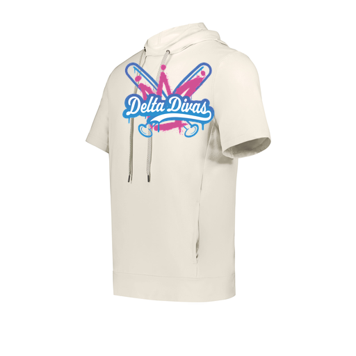 [222605-WHT-YS-LOGO1] YOUTH VENTURA SOFT KNIT SHORT SLEEVE HOODIE (Youth S, White, Logo 1)